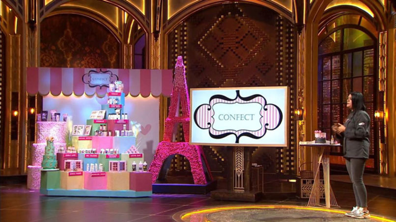 Chef Gauri representing Confect product in Shark Tank India